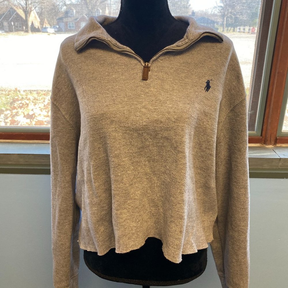 Cropped Polo Sweatshirt